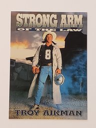1992 Skybox Primetime Troy Aikman Strong Arm Of The Law Football Card Cowboys