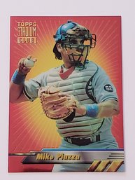 1994 Topps Stadium Club Finest Mike Piazza Baseball Card Dodgers