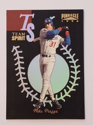 1996 Pinnacle Mike Piazza Team Spirit Insert Baseball Card Dodgers