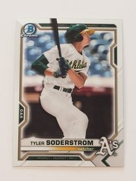 2021 Bowman Chrome Tyler Soderstrom Prospect Baseball Card A's