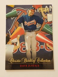 1996 Pinnacle Dave Justice Christie Brinkley Collection Insert Baseball Card Braves