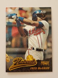 1996 Pinnacle Fred McGriff Starburst Parallel The Naturals Baseball Card Braves