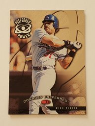 1998 Donruss Preferred Mike Piazza Preferred Power Baseball Card Dodgers