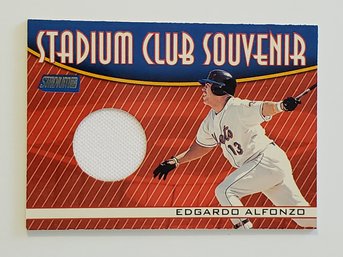 2000 Topps Stadium Club Edgardo Alfonzo Souvenir Relic Baseball Card Mets