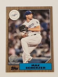 2022 Topps Max Scherzer #'d / 75 Gold Parallel 35th Anniversary '87 Topps Baseball Card Dodgers