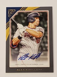 2022 Topps Gallery Alex Kirilloff Auto Baseball Card Twins