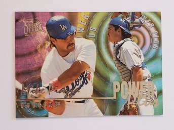 1995 Fleer Ultra Mike Piazza Power Plus Insert Baseball Card Dodgers