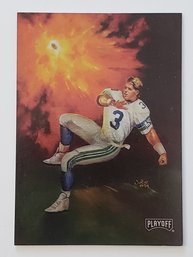 1994 Playoff Rick Mirer Julie Bell's Fantasy Football Card Seahawks