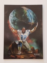 1994 Playoff Emmitt Smith Julie Bell's Fantasy Football Card Cowboys