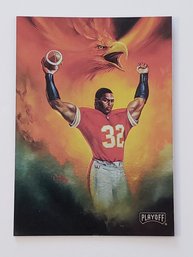 1994 Playoff Marcus Allen Julie Bell's Fantasy Football Card Chiefs