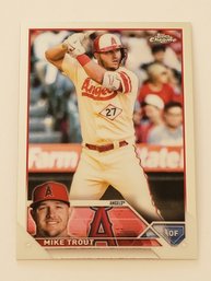 2023 Topps Chrome Mike Trout Baseball Card Angles