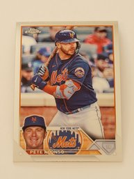 2023 Topps Chrome Pete Alonso Baseball Card Mets