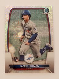 2023 Bowman Chrome James Outman Rookie Mojo Parallel Baseball Card Dodgers