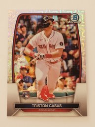 2023 Bowman Chrome Triston Casas Rookie Mojo Parallel Baseball Card Red Sox