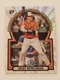 2023 Bowman Chrome Adley Rutschman ROY Favorites Insert Mojo Parallel Baseball Card Orioles