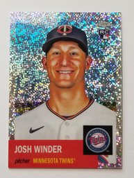 2022 Topps Chrome Platinum Anniversary Josh Winder Rookie #'D /150 Speckle Refractor Baseball Card Twins