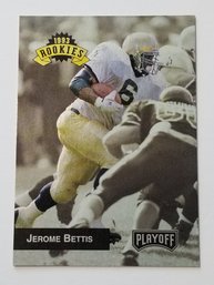 1993 TekChrome Playoff Jerome Bettis Rookie Football Card Rams