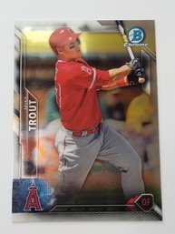 2016 Bowman Chrome Mike Trout Baseball Card Angels