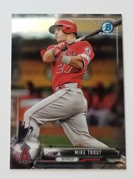 2017 Bowman Chrome Mike Trout Baseball Card Angels