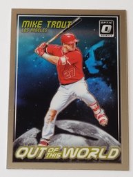 2018 Panini Donruss Optic Mike Trout Out Of This World Insert Baseball Card Angels