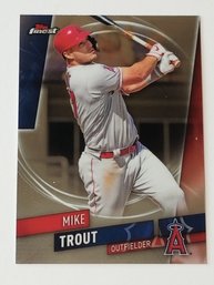 2019 Topps Finest Mike Trout Baseball Card Angels