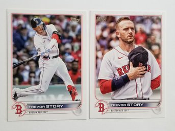 2022 Topps Trevor Story Photo Variation And Base Cards Red Sox
