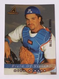 1998 Pinnacle Mike Piazza Field Of Vision Baseball Card Dodgers
