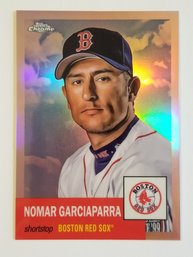 2022 Topps Chrome Platinum Anniversary Nomar Garciaparra #'D /75 Rose Gold Baseball Card Red Sox