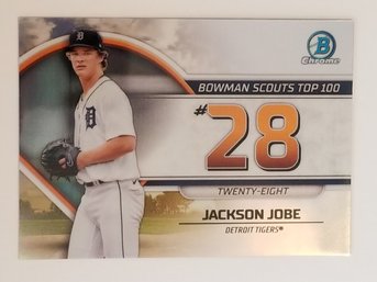 2023 Bowman Chrome Jackson Jobe Top 100 Prospects Insert Baseball Card Tigers