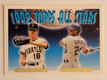 1993 Topps Gold Parallel Ken Griffey Jr. / Andy Van Slyke Baseball Card Mariners / Pirates