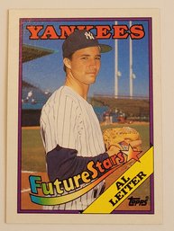1988 Topps Al Leiter Rookie Photo Error Baseball Card Yankees (Steve George Photo On Front)
