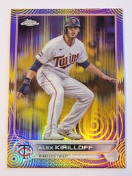 2022 Topps Chrome Sonic Alex Kirilloff #'d /299 Purple & Yellow Pulse Refractor Baseball Card Twins