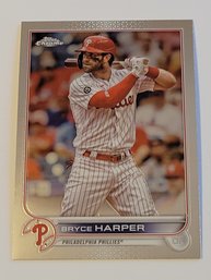 2022 Topps Chrome Bryce Harper Baseball Card Phillies