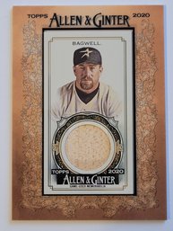 2020 Topps Allen & Ginter Jeff Bagwell Relic Baseball Card Astros