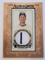 2020 Topps Allen & Ginter Andy Pettitte Relic Baseball Card Yankees