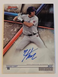 2018 Bowman's Best Nico Hoerner Auto Prospect Baseball Card Cubs