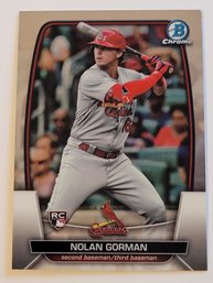 2023 Bowman Chrome Nolan Gorman Rookie Baseball Card Cardinals