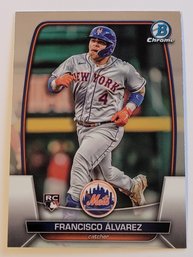 2023 Bowman Chrome Francisco Alvarez Rookie Baseball Card Mets