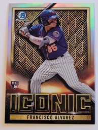 2023 Bowman Chrome Francisco Alvarez Rookie Iconic Insert Baseball Card Mets