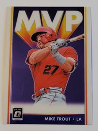 2019 Panini Donruss Optic Mike Trout MVP Insert Baseball Card Angels