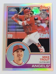 2018 Topps Chrome Mike Trout 1983 Insert Baseball Card Angels