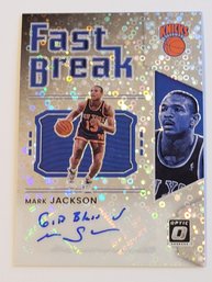 2021-22 Panini Optic Mark Jackson Auto Prizm Fast Break Basketball Card Knicks