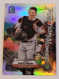 2021 Bowman Chrome Adley Rutschman Positional Promise Insert Baseball Card Orioles