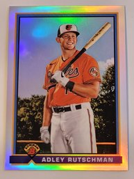 2021 Bowman Chrome Adley Rutschman 1991 Bowman Refractor Insert Baseball Card Orioles