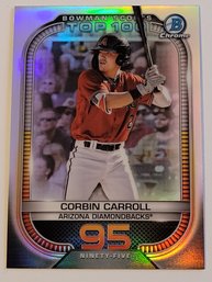 2021 Bowman Chrome Corbin Carroll Top 100 Prospects Baseball Card Diamondbacks