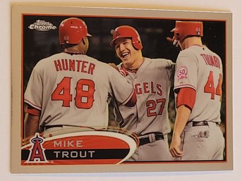 2012 Topps Chrome Mike Trout Baseball Card Angels