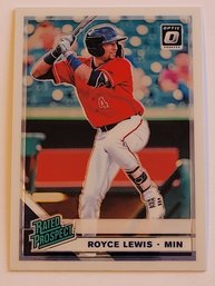 2019 Panini Donruss Optic Royce Lewis Rookie Baseball Card Twins