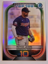 2021 Bowman Chrome Royce Lewis Top 100 Prospects Insert Baseball Card Twins