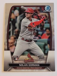 2023 Bowman Chrome Nolan Gorman Rookie Baseball Card Cardinals