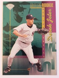 1996 Gold Leaf Derek Jeter Rookie Baseball Card Yankees